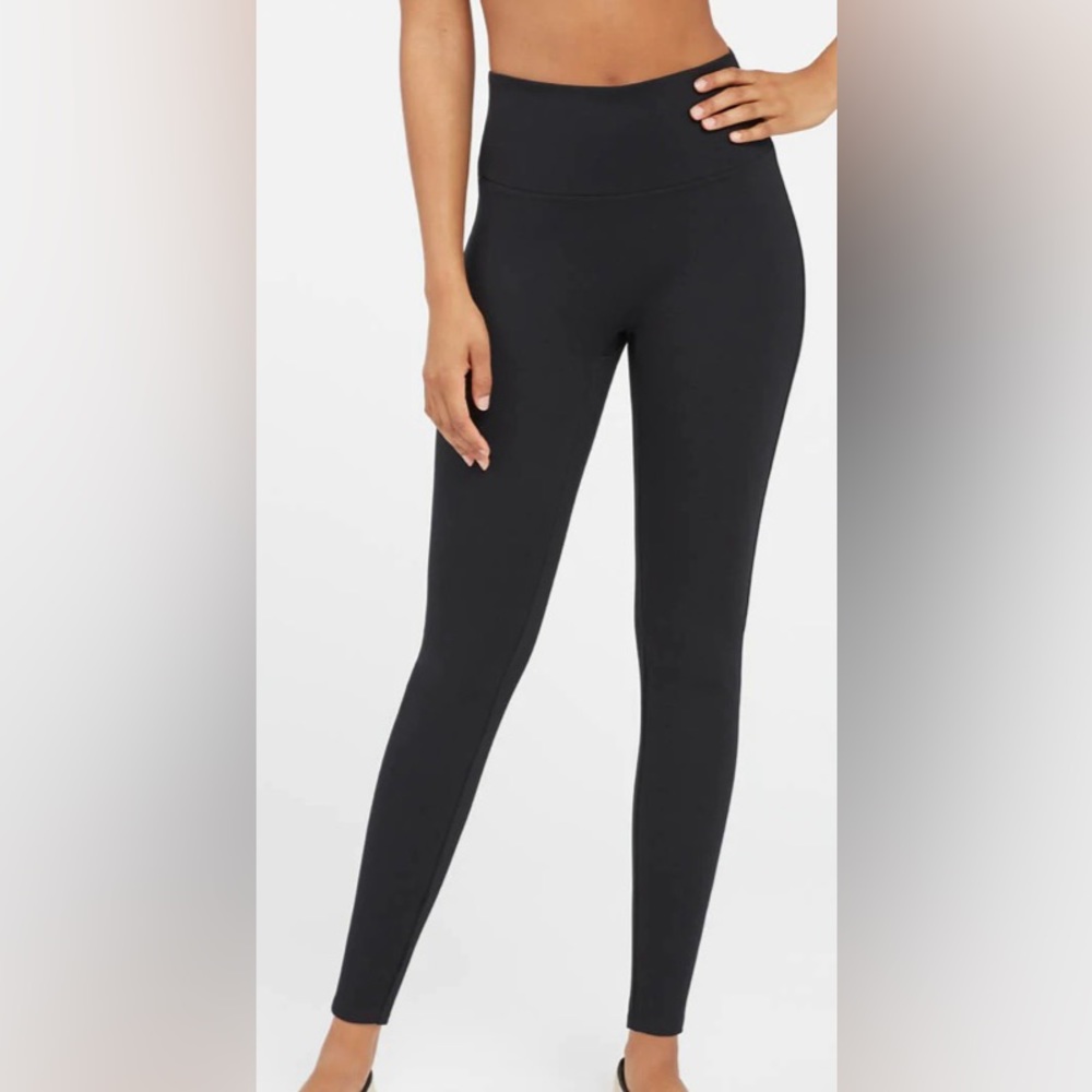 Spanx the perfect ankle leggings black petite size large